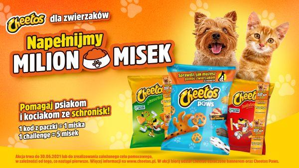 Milion pełnych misek. W ramach akcji „Karmimy Psiaki” marka Cheetos pomaga zwierzakom